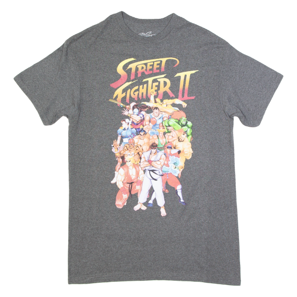 STREET FIGHTER Street Fighter 2 Mens T-Shirt Grey M Discount