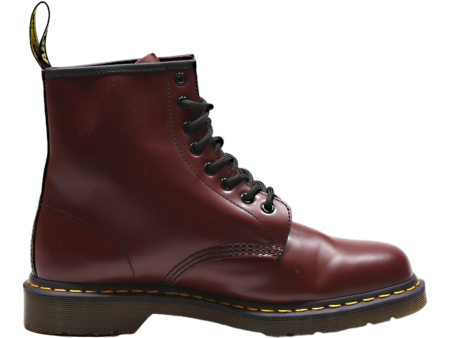 DR MARTENS 1460 Lace-Up Boots Maroon Leather Mens UK 9 Hot on Sale