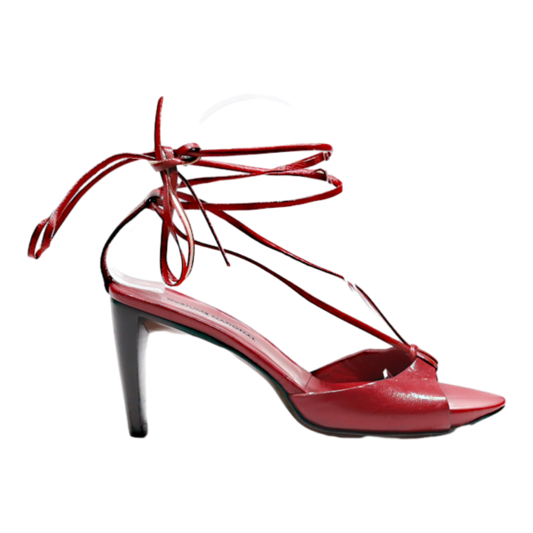 COSTUME NATIONAL Strappy Heels Red Leather Womens UK 3 Discount