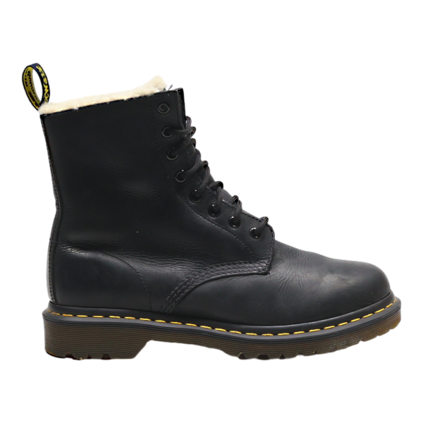 DR MARTENS 1460 Serena Lace-Up Boots Black Leather Womens UK 7 on Sale