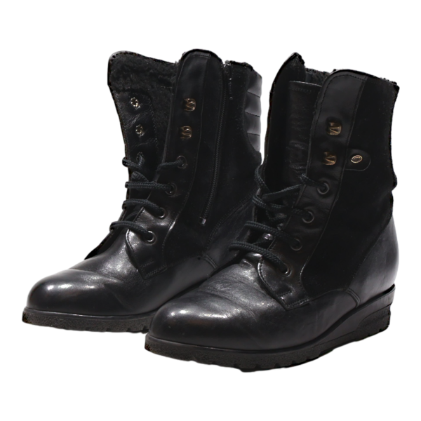 ISKO Lace-Up Boots Black Leather Womens UK 3.5 Discount