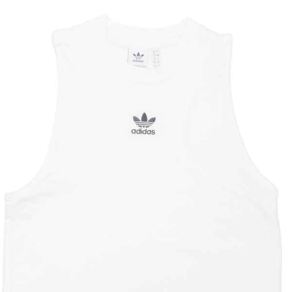 ADIDAS Womens Vest White Sleeveless UK 8 on Sale