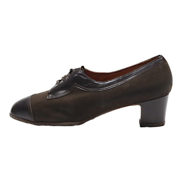 BALLY VASANO Heeled Derby Shoes Brown Leather Womens UK 6.5 For Cheap