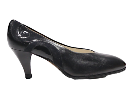 BARBARA BOCCACCINI Pump Heels Black Leather Womens UK 3.5 Fashion