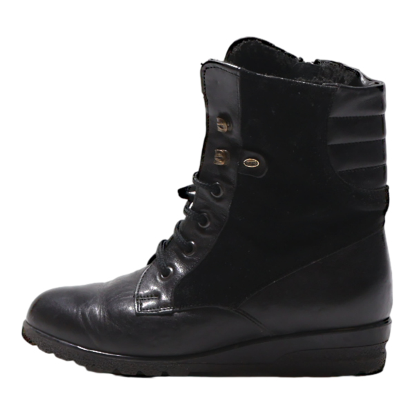 ISKO Lace-Up Boots Black Leather Womens UK 3.5 Discount