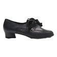 ARIANE Heeled Loafer Shoes Black Leather Womens UK 4 Online