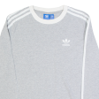 ADIDAS Womens T-Shirt Grey Long Sleeve UK 8 Discount