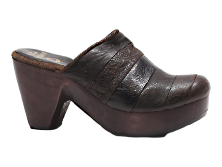 CORDERO Mule Heels Brown Leather Womens UK 6 Sale