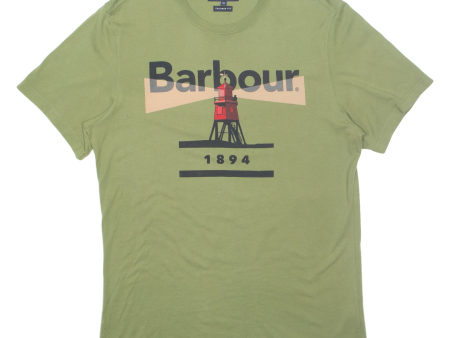 BARBOUR Mens T-Shirt Green M Fashion