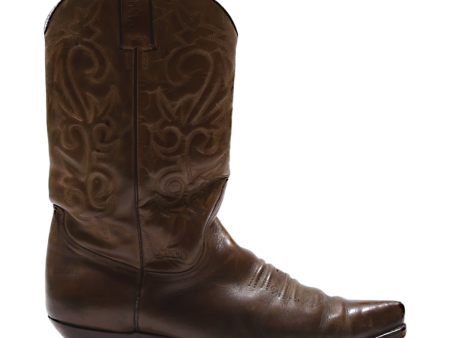 SANCHO Cowboy Boots Brown Leather Mens UK 9.5 Supply