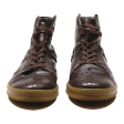 HOGAN Brogue High Top Trainers Brown Leather Mens UK 7 on Sale