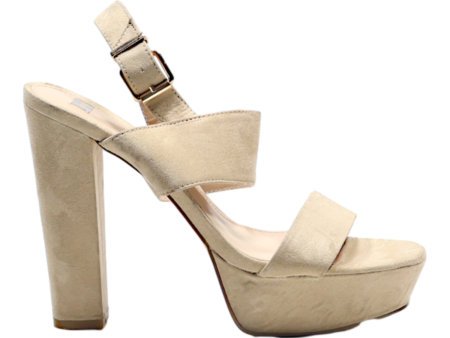 BATA Platform Heels Beige Suede Womens UK 8 For Sale