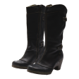 EL NATURALISTA Riding Boots Black Leather Womens UK 5 Online Sale