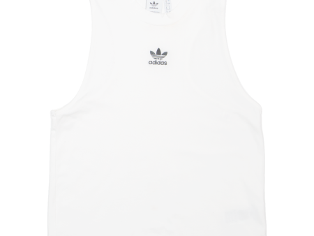 ADIDAS Womens Vest White Sleeveless UK 8 on Sale