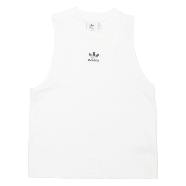 ADIDAS Womens Vest White Sleeveless UK 8 on Sale