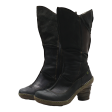 EL NATURALISTA High Boots Black Leather Womens UK 4 For Cheap