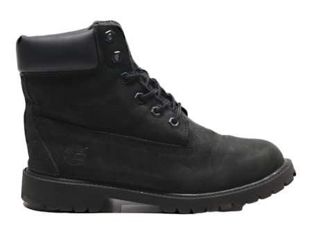 TIMBERLAND Lace-Up Boots Black Leather Boys UK 5 Online now