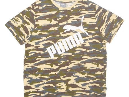 PUMA Camo Mens T-Shirt Green L Online now