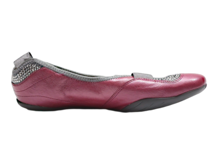 CLARKS Ballet Shoes Purple Leather Womens UK 6.5 Fashion