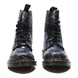 DR MARTENS 1460 Floral Lace-Up Boots Black Leather Womens UK 4 For Discount