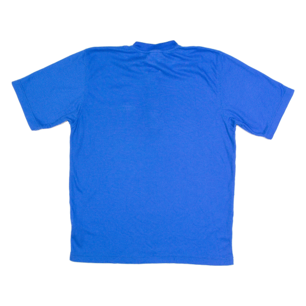 ODLO BASICS Mens T-Shirt Blue Button Neck L on Sale