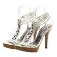 GUESS Strappy Heels White Leather Womens UK 4 Discount