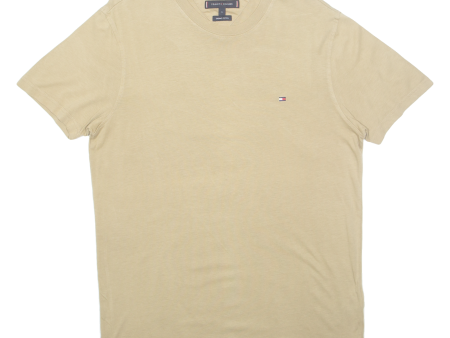 TOMMY HILFIGER Mens T-Shirt Brown S Online Hot Sale