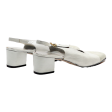 ALEXANDRIA Slingback Heels White Leather Womens UK 6 Online Sale