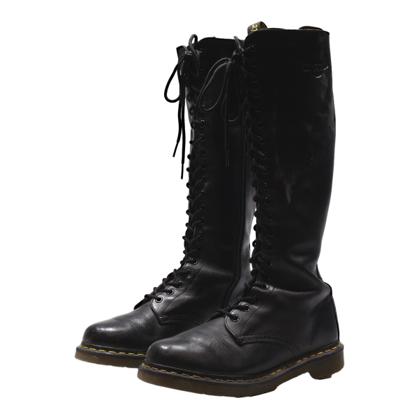 DR MARTENS 1B60 High Boots Black Leather Womens UK 7 Supply