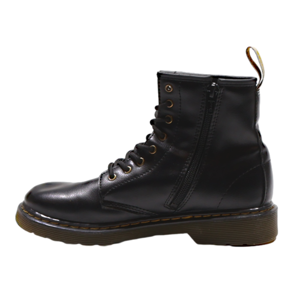 DR MARTENS 1460 Vegan Lace-Up Boots Black Leather Girls UK 3 Discount