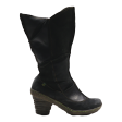 EL NATURALISTA High Boots Black Leather Womens UK 4 For Cheap