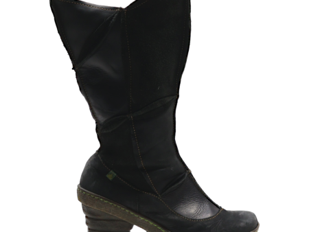 EL NATURALISTA High Boots Black Leather Womens UK 4 For Cheap