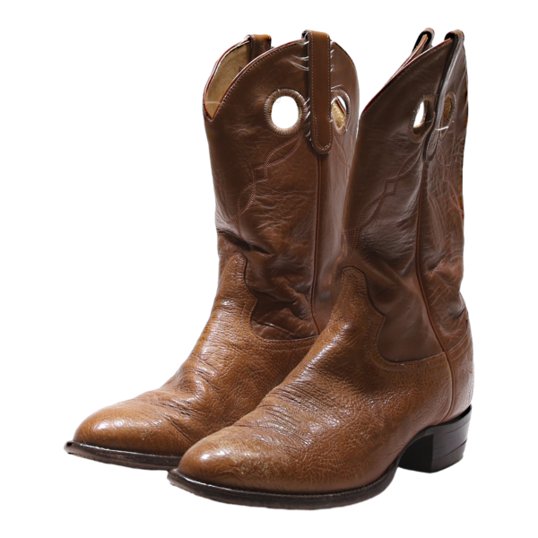 TONY LAMA Cowboy Boots Brown Leather Mens UK 10 Sale