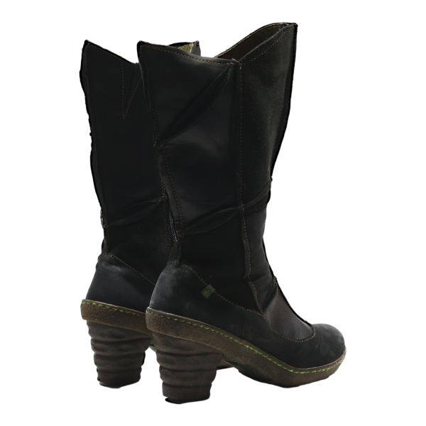 EL NATURALISTA High Boots Black Leather Womens UK 4 For Cheap