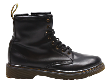 DR MARTENS 1460 Vegan Lace-Up Boots Black Leather Girls UK 3 Discount