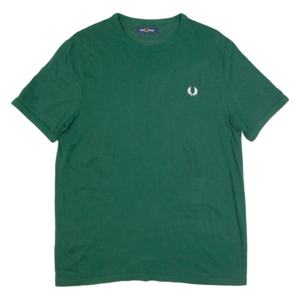 FRED PERRY Mens T-Shirt Green L For Discount