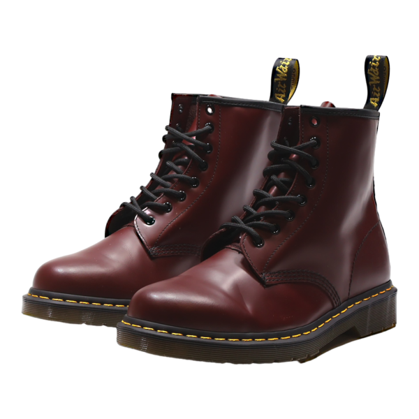 DR MARTENS 1460 Lace-Up Boots Maroon Leather Mens UK 9 Hot on Sale