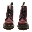 DR MARTENS 1460 Lace-Up Boots Maroon Leather Mens UK 9 Hot on Sale