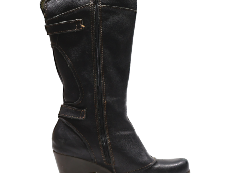 EL NATURALISTA Riding Boots Black Leather Womens UK 5 Online Sale