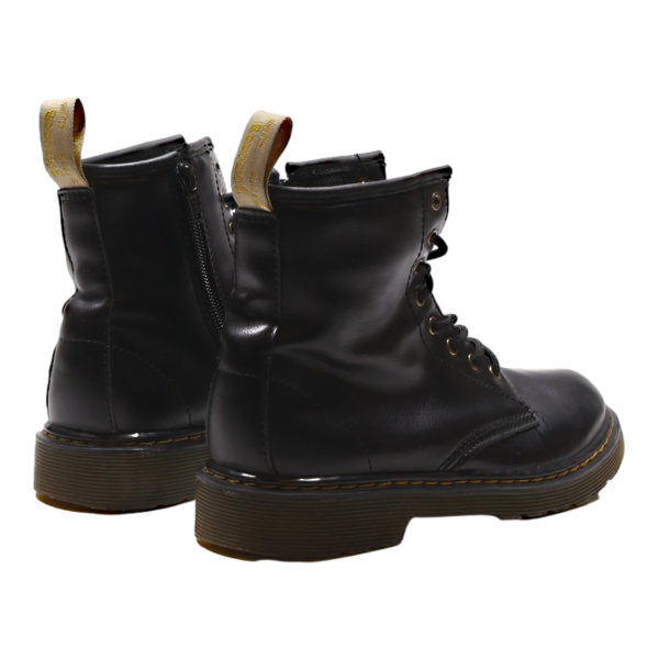 DR MARTENS 1460 Vegan Lace-Up Boots Black Leather Girls UK 3 Discount