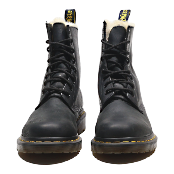 DR MARTENS 1460 Serena Lace-Up Boots Black Leather Womens UK 7 on Sale