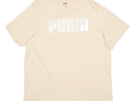 PUMA Mens T-Shirt Beige XL For Cheap