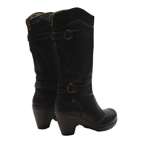 EL NATURALISTA Riding Boots Black Leather Womens UK 5 Online Sale