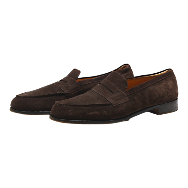 J.M. WESTON Loafer Shoes Brown Suede Mens UK 12 Supply