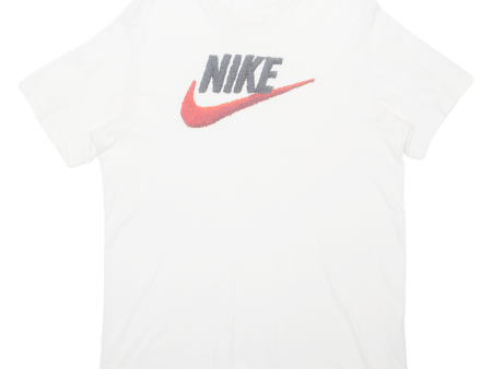 NIKE Mens T-Shirt White L Online Hot Sale