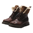 DR MARTENS 1460 Serena Lace-Up Boots Brown Leather Womens UK 8 Fashion