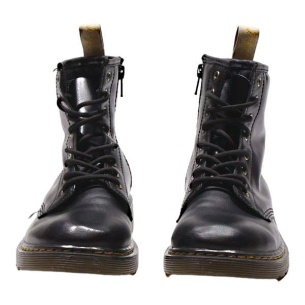 DR MARTENS 1460 Vegan Lace-Up Boots Black Leather Girls UK 3 Discount