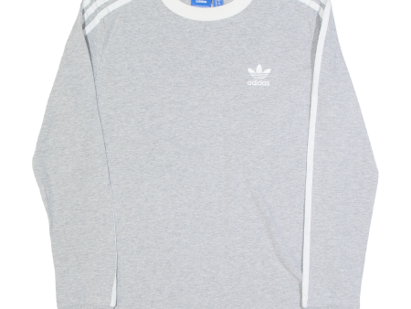 ADIDAS Womens T-Shirt Grey Long Sleeve UK 8 Discount