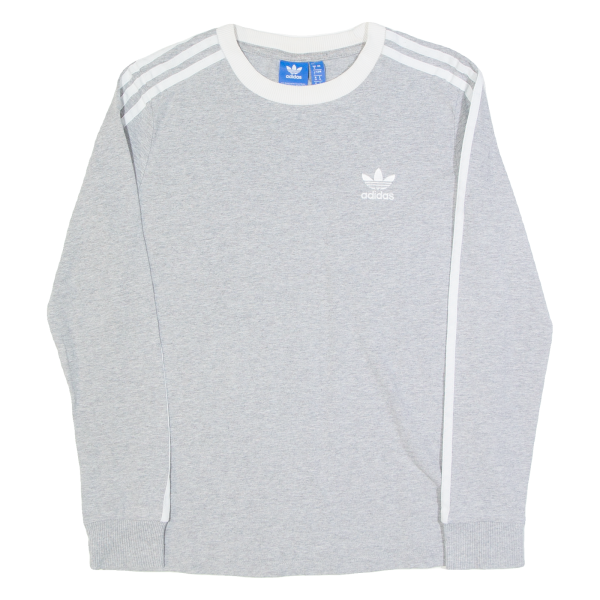 ADIDAS Womens T-Shirt Grey Long Sleeve UK 8 Discount