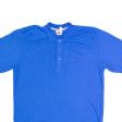 ODLO BASICS Mens T-Shirt Blue Button Neck L on Sale